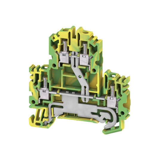 1041920000 - WDK 4N,PE TERMINAL BLOCK CONNECTOR 4 POSITION GROUND, EARTH GREEN, YELLOW 10-26 AWG. Sold in units of 1