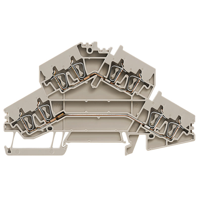 1394040000 - ZDK 2.5-2/4AN DOUBLE-TIER TERMINAL, TENSION-CLAMP CONNECTION, 2.5 MM², 800 V, 22 A, BEIGE. Sold in units of 1