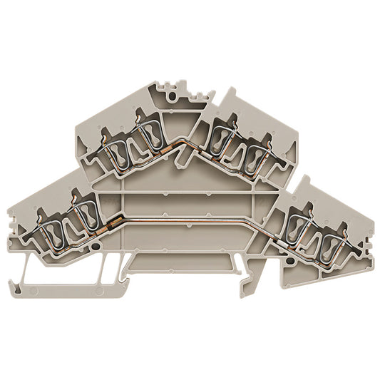 1394040000 - ZDK 2.5-2/4AN DOUBLE-TIER TERMINAL, TENSION-CLAMP CONNECTION, 2.5 MM², 800 V, 22 A, BEIGE. Sold in units of 1