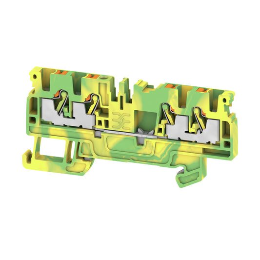 1521540000 - A4C 2.5 PE /TERMINAL BLOCK CONNECTOR 4 POSITION GROUND, EARTH GREEN, YELLOW 12-28 AWG. Sold in units of 1