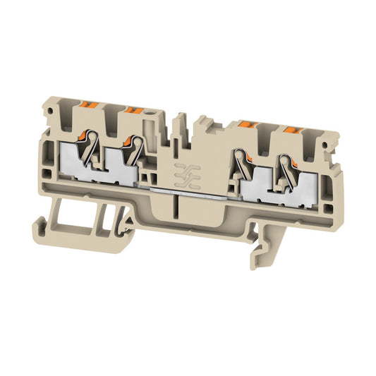 1521690000 - A4C 2.5 ( 2 IN / 2 OUT ) TERMINAL BLOCK CONNECTOR 4 POSITION FEED THROUGH BEIGE 12-28 AWG. Sold in units of 1