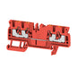 1521710000 - A4C 2.5 TERMINAL BLOCK CONNECTOR 4 POSITION FEED THROUGH RED 12-28 AWG. Sold in units of 1