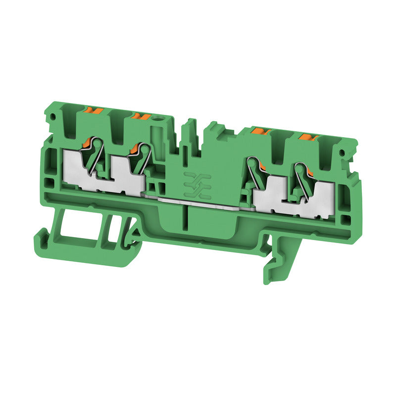 1521770000 - A4C 2.5 TERMINAL BLOCK CONNECTOR 4 POSITION FEED THROUGH GREEN 12-28 AWG. Sold in units of 1