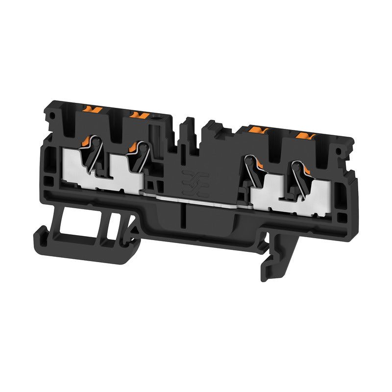1521820000 - A4C 2.5  TERMINAL BLOCK CONNECTOR 4 POSITION FEED THROUGH BLACK 12-28 AWG. Sold in units of 1