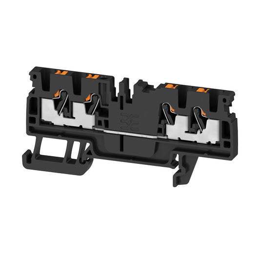 1521820000 - A4C 2.5  TERMINAL BLOCK CONNECTOR 4 POSITION FEED THROUGH BLACK 12-28 AWG. Sold in units of 1