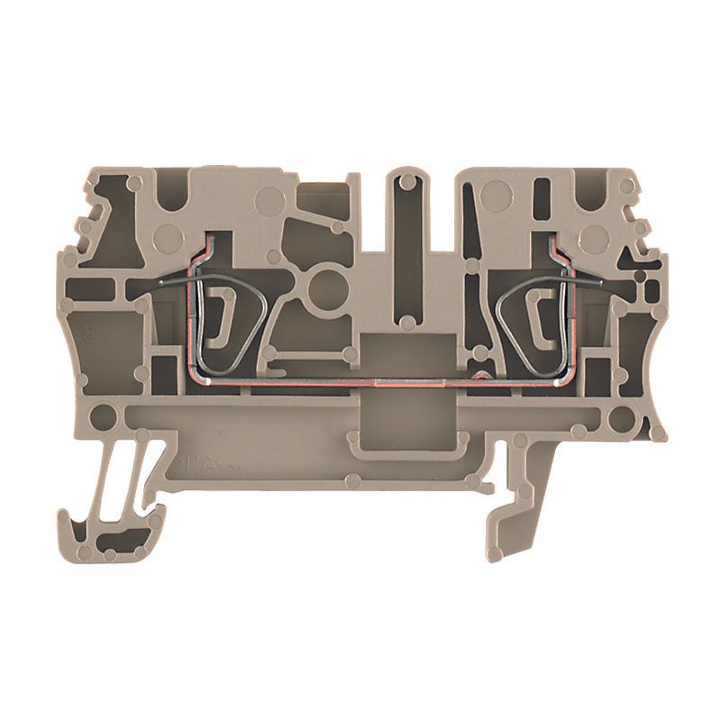1608510000 - ZDU 2.5 TERMINAL BLOCK CONNECTOR 2 POSITION FEED THROUGH BEIGE 12-30 AWG. Sold in units of 1