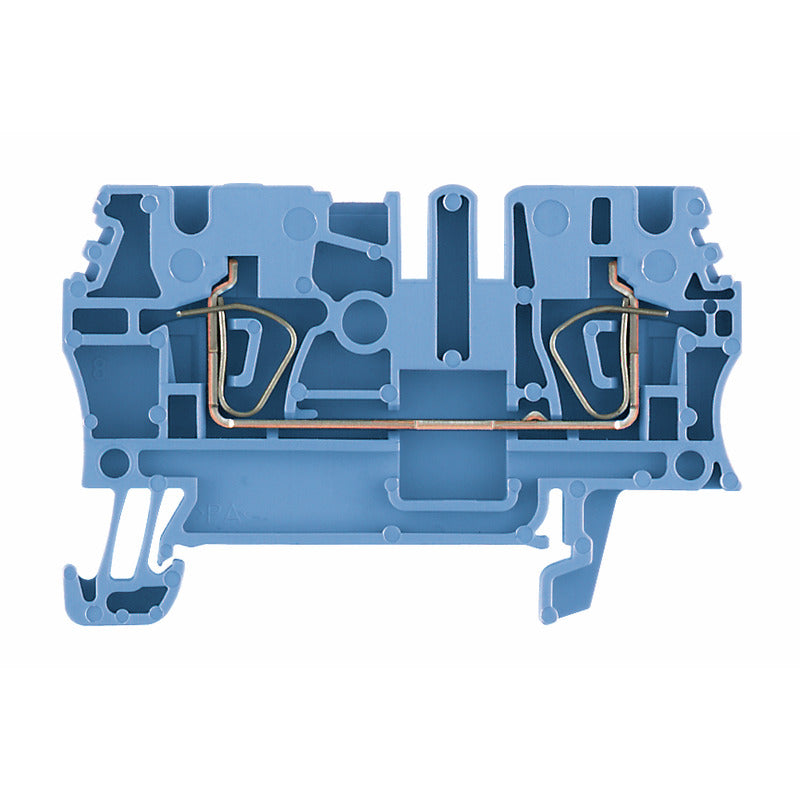 1608520000 - ZDU 2.5 TERMINAL BLOCK CONNECTOR 2 POSITION FEED THROUGH BLUE 12-30 AWG. Sold in units of 1