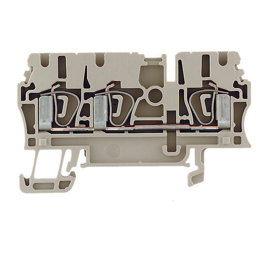 1608540000 - ZDU 2.5/3AN TERMINAL BLOCK CONNECTOR 3 POSITION FEED THROUGH BEIGE 12-30 AWG. Sold in units of 1