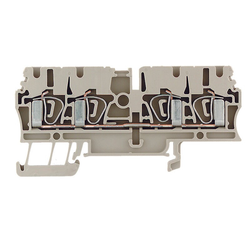1608570000 - ZDU 2.5/4AN TERMINAL BLOCK CONNECTOR 4 POSITION FEED THROUGH BEIGE 12-30 AWG. Sold in units of 1