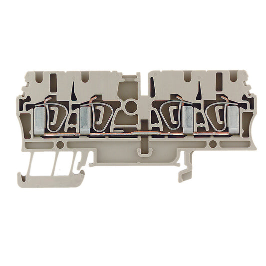 1608570000 - ZDU 2.5/4AN TERMINAL BLOCK CONNECTOR 4 POSITION FEED THROUGH BEIGE 12-30 AWG. Sold in units of 1