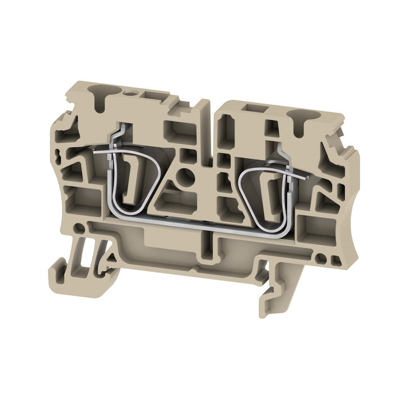 1632050000 - ZDU 4 TERMINAL BLOCK CONNECTOR 2 POSITION FEED THROUGH BEIGE 10-26 AWG. Sold in units of 1