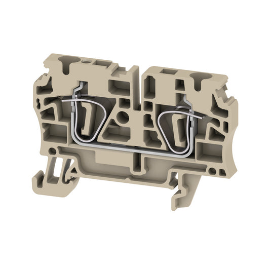 1632050000 - ZDU 4 TERMINAL BLOCK CONNECTOR 2 POSITION FEED THROUGH BEIGE 10-26 AWG. Sold in units of 1