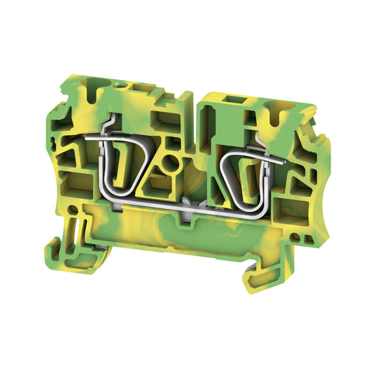1632080000 - ZPE 4 TERMINAL BLOCK CONNECTOR 2 POSITION GROUND, EARTH GREEN, YELLOW 10-26 AWG. Sold in units of 1