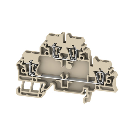 1674300000 - ZDK 2.5/1.5 TERMINAL BLOCK CONNECTOR 4 POSITION FEED THROUGH BEIGE 12-30 AWG. Sold in units of 1