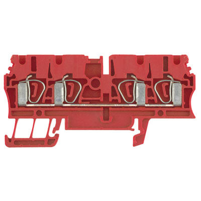 1683420000 - ZDU 2.5/4AN TERMINAL BLOCK CONNECTOR 4 POSITION FEED THROUGH RED 12-30 AWG. Sold in units of 1