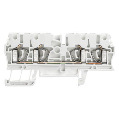 1683480000 - ZDU 2.5/4AN TERMINAL BLOCK CONNECTOR 4 POSITION FEED THROUGH WHITE 12-30 AWG. Sold in units of 1