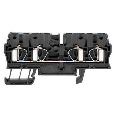 1683490000 - ZDU 2.5/4AN  TERMINAL BLOCK CONNECTOR 4 POSITION FEED THROUGH BLACK 12-30 AWG. Sold in units of 1