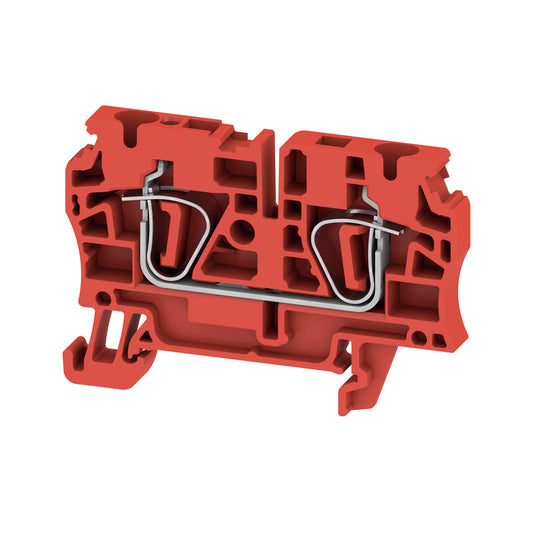1683580000 - ZDU 4  TERMINAL BLOCK CONNECTOR 2 POSITION FEED THROUGH RED 10-26 AWG. Sold in units of 1