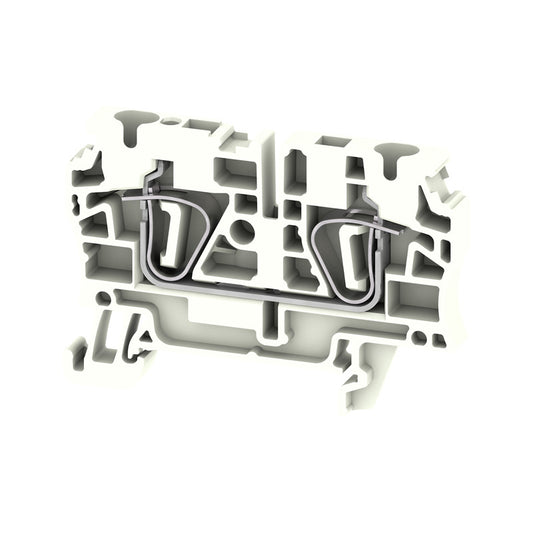 1683640000 - ZDU 4 TERMINAL BLOCK CONNECTOR 2 POSITION FEED THROUGH WHITE 10-26 AWG. Sold in units of 1