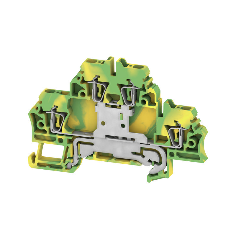 1690000000 - ZDK 2.5/1.5PE TERMINAL BLOCK CONNECTOR 4 POSITION GROUND, EARTH GREEN, YELLOW 12-30 AWG. Sold in units of 1