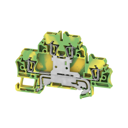 1690000000 - ZDK 2.5/1.5PE TERMINAL BLOCK CONNECTOR 4 POSITION GROUND, EARTH GREEN, YELLOW 12-30 AWG. Sold in units of 1
