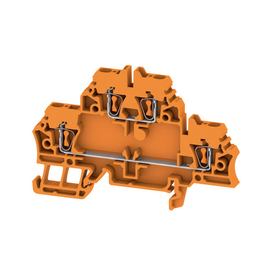 1694140000 - ZDK 2.5/1.5   TERMINAL BLOCK CONNECTOR 4 POSITION FEED THROUGH ORANGE 12-30 AWG. Sold in units of 1
