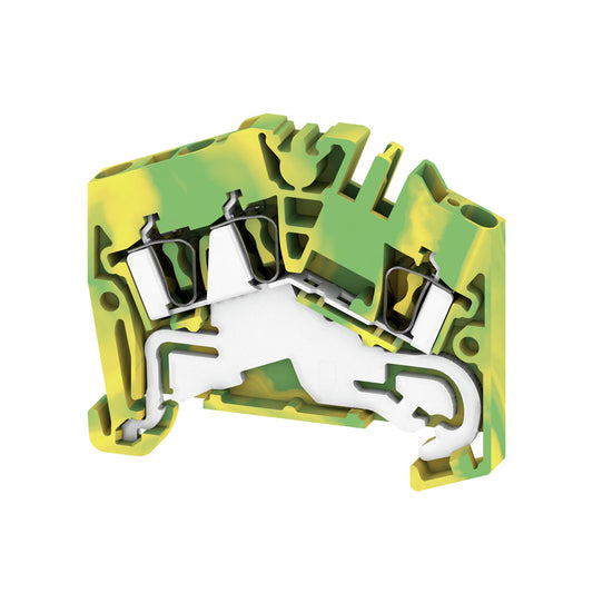 1706090000 - ZPE 2.5-2/3AN TERMINAL BLOCK CONNECTOR 3 POSITION GROUND, EARTH GREEN, YELLOW 12-26 AWG. Sold in units of 1