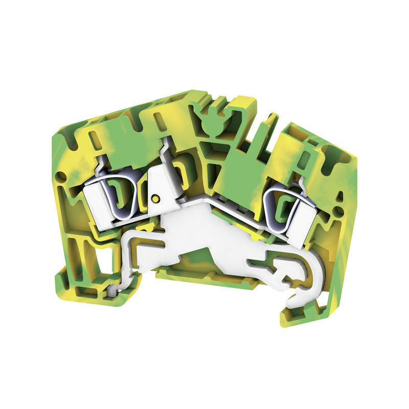 1770390000 - ZPE 4-2/3AN TERMINAL BLOCK CONNECTOR 3 POSITION GROUND, EARTH GREEN, YELLOW 10-26 AWG. Sold in units of 1