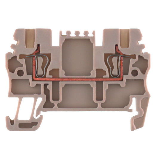 1775480000 - ZDU 1.5 TERMINAL BLOCK CONNECTOR 2 POSITION FEED THROUGH BEIGE 16-30 AWG. Sold in units of 1