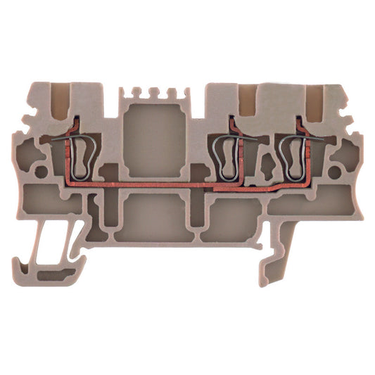 1775530000 - ZDU 1.5/3AN TERMINAL BLOCK CONNECTOR 3 POSITION FEED THROUGH BEIGE 16-30 AWG. Sold in units of 1