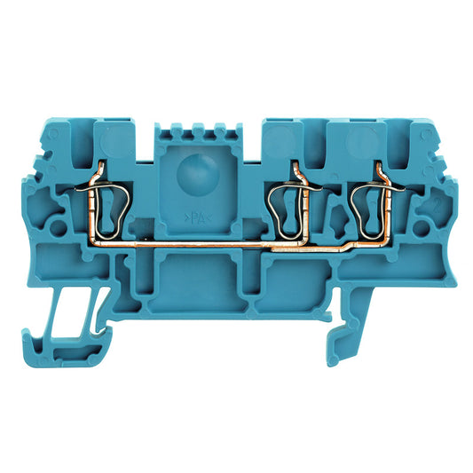 1775540000 - ZDU 1.5/3AN, TERMINAL BLOCK CONNECTOR 3 POSITION FEED THROUGH BLUE 14-26 AWG. Sold in units of 1