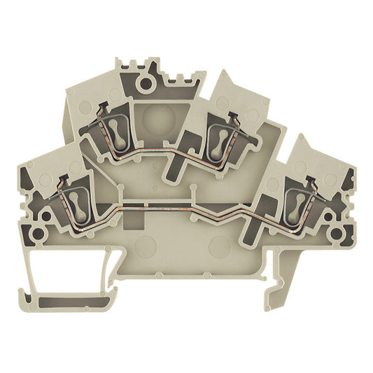 1790990000 - ZDK 2.5-2 TERMINAL BLOCK CONNECTOR 4 POSITION FEED THROUGH BEIGE 14-30 AWG. Sold in units of 1