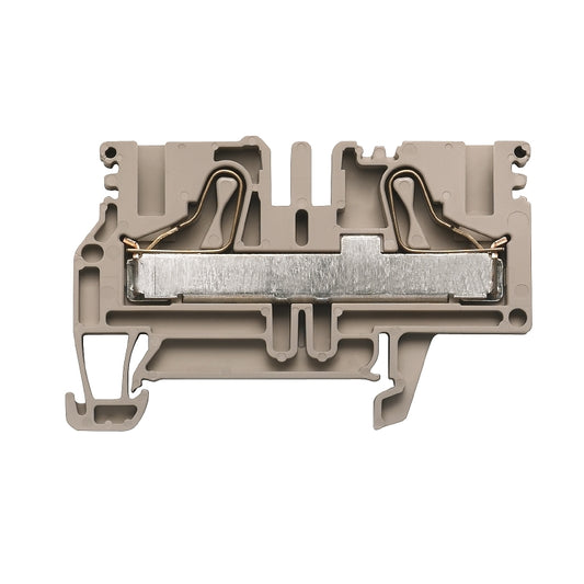 1896140000 - PDU 6/10 TERMINAL BLOCK CONNECTOR 2 POSITION FEED THROUGH BEIGE 8-16 AWG. Sold in units of 1