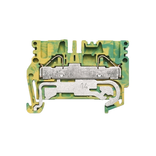 1896170000 - PPE 2.5/4 TERMINAL BLOCK CONNECTOR 2 POSITION GROUND, EARTH GREEN, YELLOW 10-26 AWG. Sold in units of 1