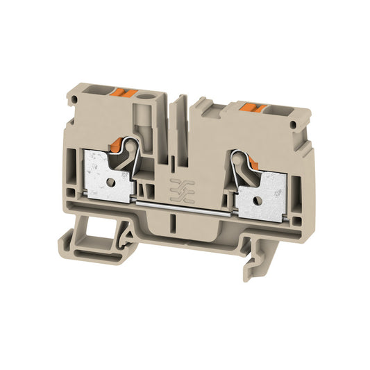 1992110000 - A2C 6  (1 IN 1 OUT ) TERMINAL BLOCK CONNECTOR 2 POSITION FEED THROUGH BEIGE 8-22 AWG. Sold in units of 1