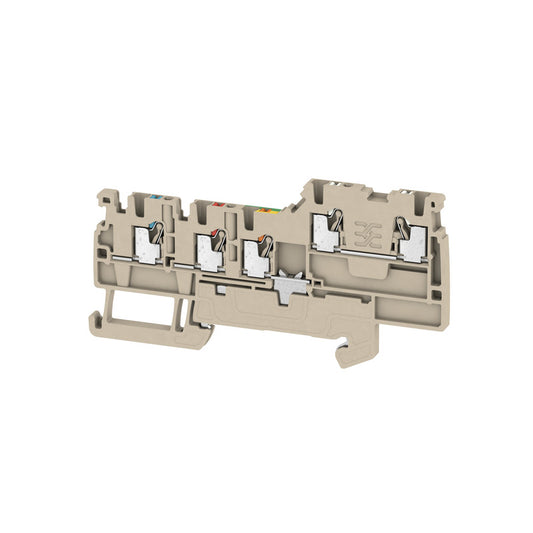 1992230000 - AIO22 1.5 SI-PE ( + / - /  GROUND ET SIGNAL ) TERMINAL BLOCK CONNECTOR 5 POSITION FEED THROUGH BEIGE 14-26 AWG. Sold in units of 1