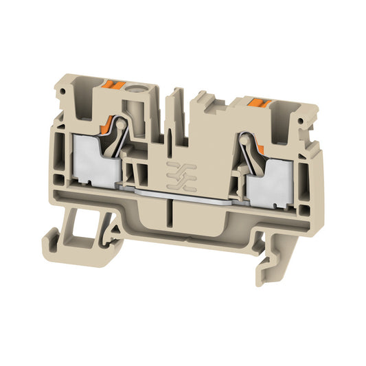 2051180000 - A2C 4 ( 1 IN / 1 OUT ) TERMINAL BLOCK CONNECTOR 2 POSITION FEED THROUGH BEIGE 10-28 AWG. Sold in units of 1