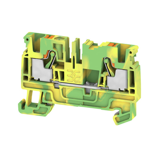 2051360000 - A2C 4 PE ( 4MM 1 IN 1 OUT ) TERMINAL BLOCK CONNECTOR 2 POSITION GROUND, EARTH GREEN, YELLOW 10-28 AWG. Sold in units of 1