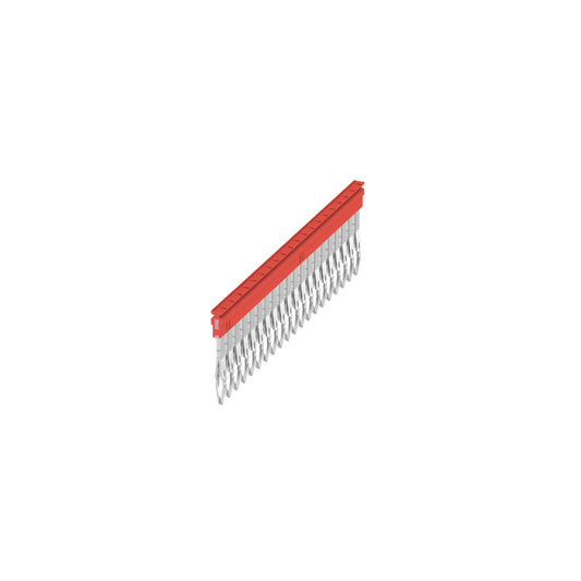 2108920000 - ZQV 2.5N/20 20 POSITION TERMINAL BLOCK, CROSS CONNECTION JUMPER FLAT PINS RED. Sold in units of 1