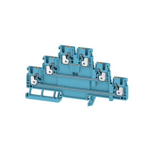 2428520000 - A3T 2.5 TERMINAL BLOCK CONNECTOR 6 POSITION FEED THROUGH BLUE 12-28 AWG. Sold in units of 1