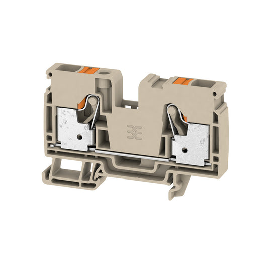 2490360000 - A2C 10 TERMINAL BLOCK CONNECTOR 2 POSITION FEED THROUGH BEIGE 6-20 AWG, PUSH IN, 10 MM², 1000 V. Sold in units of 1