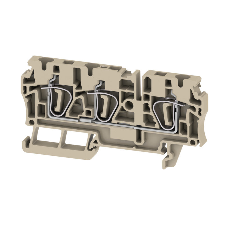 7904180000 - ZDU 4/3 AN TERMINAL BLOCK CONNECTOR 3 POSITION FEED THROUGH BEIGE 10-26 AWG. Sold in units of 1