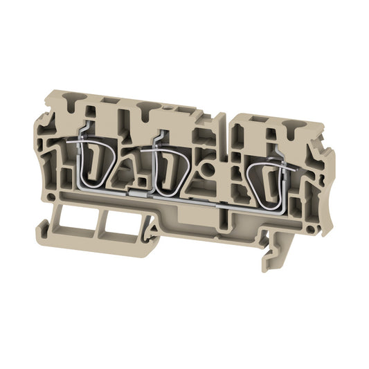 7904180000 - ZDU 4/3 AN TERMINAL BLOCK CONNECTOR 3 POSITION FEED THROUGH BEIGE 10-26 AWG. Sold in units of 1