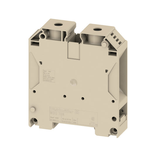 9512190000 - WDU 70N TERMINAL BLOCK CONNECTOR 2 POSITION FEED THROUGH BEIGE 2/0-6 AWG. Sold in units of 1