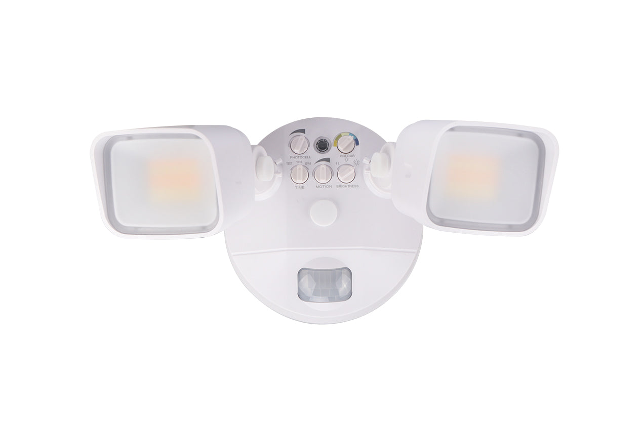 SS02-25W-2P-5CCT-WH - SECURITY LIGHTS POWER AND 5CCT SELECTABLE 120V. Sold in units of 1