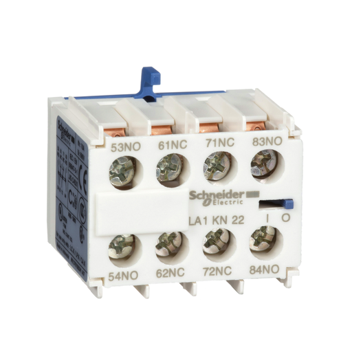 LA1KN22 - AUXILIARY CONTACT BLOCK FOR RELAY. Sold in units of 1