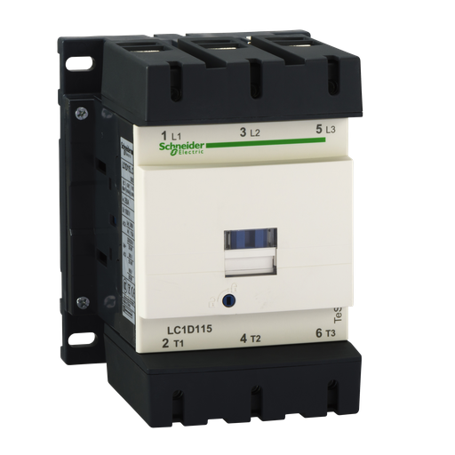 LC1D115M7 - CONT 115A 1F+1O 220V50/60. Sold in units of 1