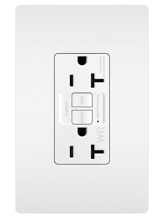 2097TRWRW - SELF-TEST GFCI RECEP TR WR 20A 125V, WHITE. Sold in units of 1