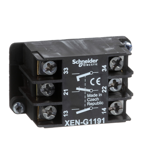 XENG1191 - CONTACT BLOCK FOR PUSHBUTTON SWITCH. Sold in units of 1