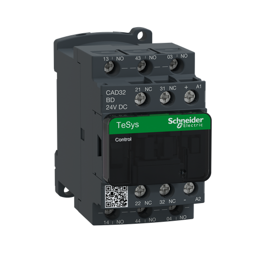 CAD32BD - INDUSTRIAL RELAY 3NO+2NC 24V DC,SUPPRES.FIT.. Sold in units of 1